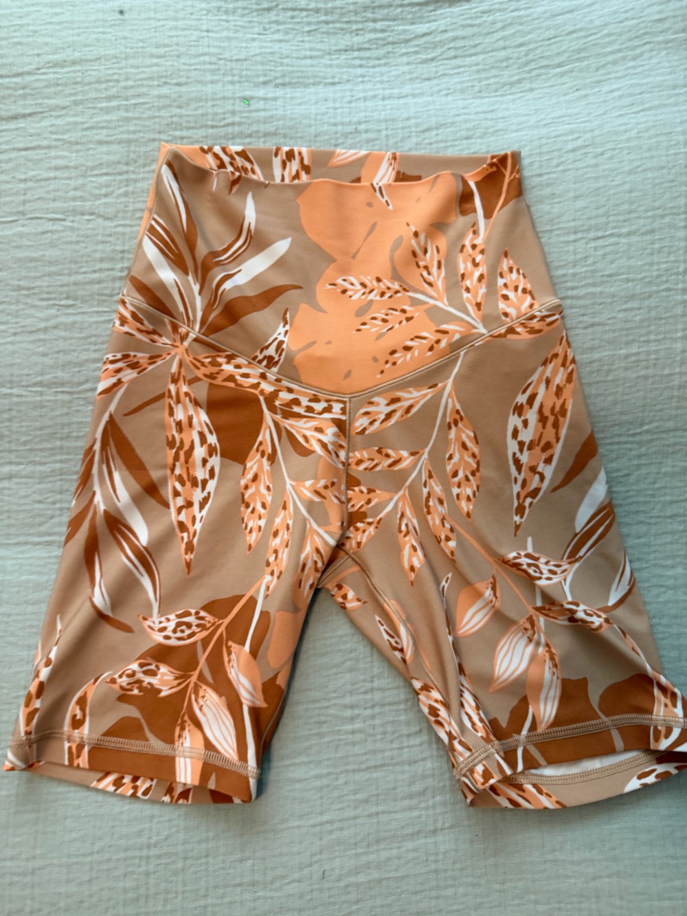 aerie Women’s Rust and Cream Printed Bike Shorts